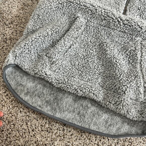 Women’s Sherpa Pullover Quarter Zip Grey Soft Sweater Old Navy - Picture 8 of 8
